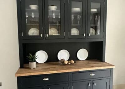 Hand painted oak dresser modern satin black with wooden trims Magan woodcraft Trim Meath ()