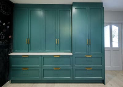 Mangan Woodcraft modern green cabinet design