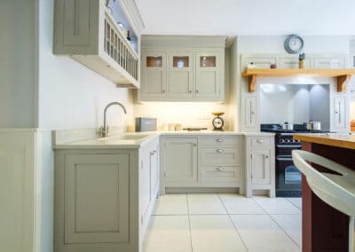 Mangan Woodcraft sage green kitchen design modern style