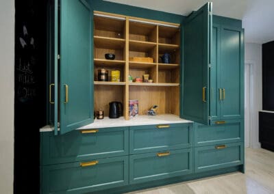 Modern Green cabinets kitchen design by Mangan Woodcraft Trim Meath